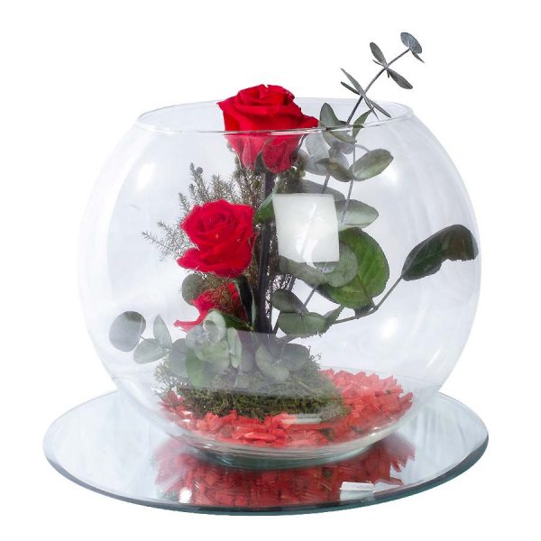 rosas-preservadas-composición-redonda-cristal